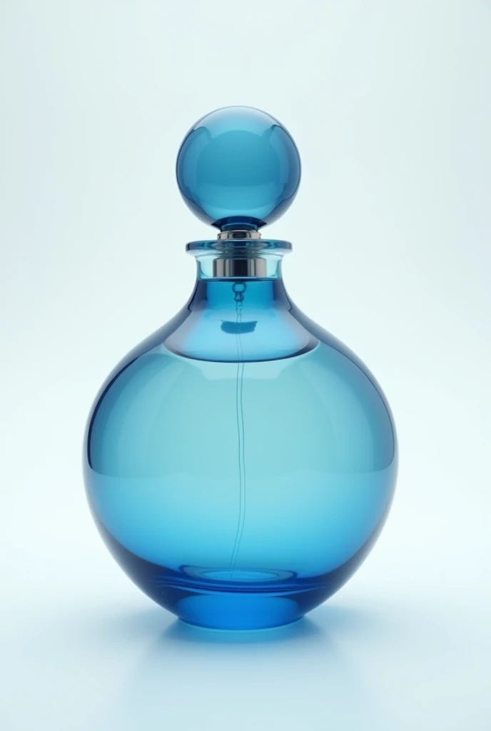 A beautiful perfume bottle in blue color without background.