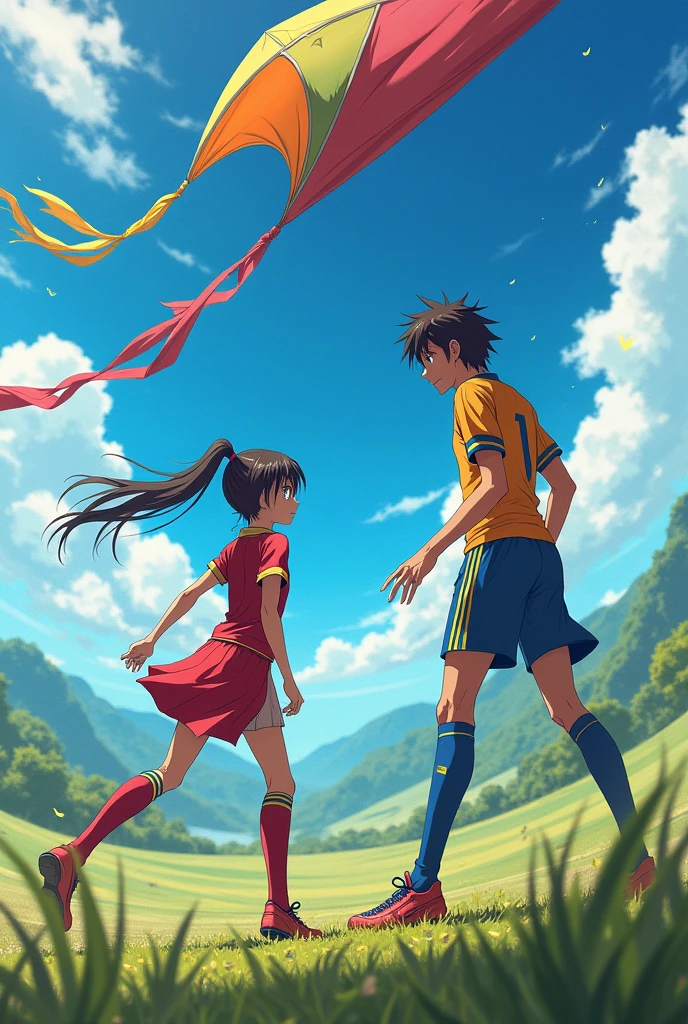 Oh, Saiko and Ronaldinho fighting with a kite