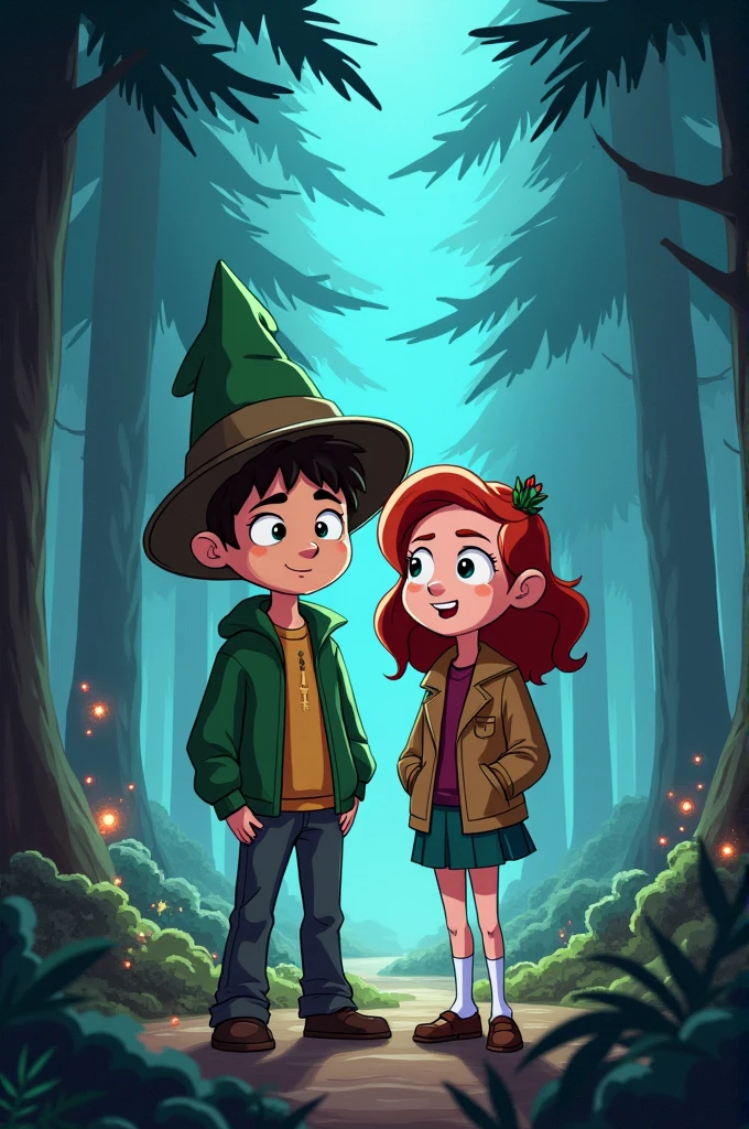 Dipper and Pacifica from the series Gravity Falls