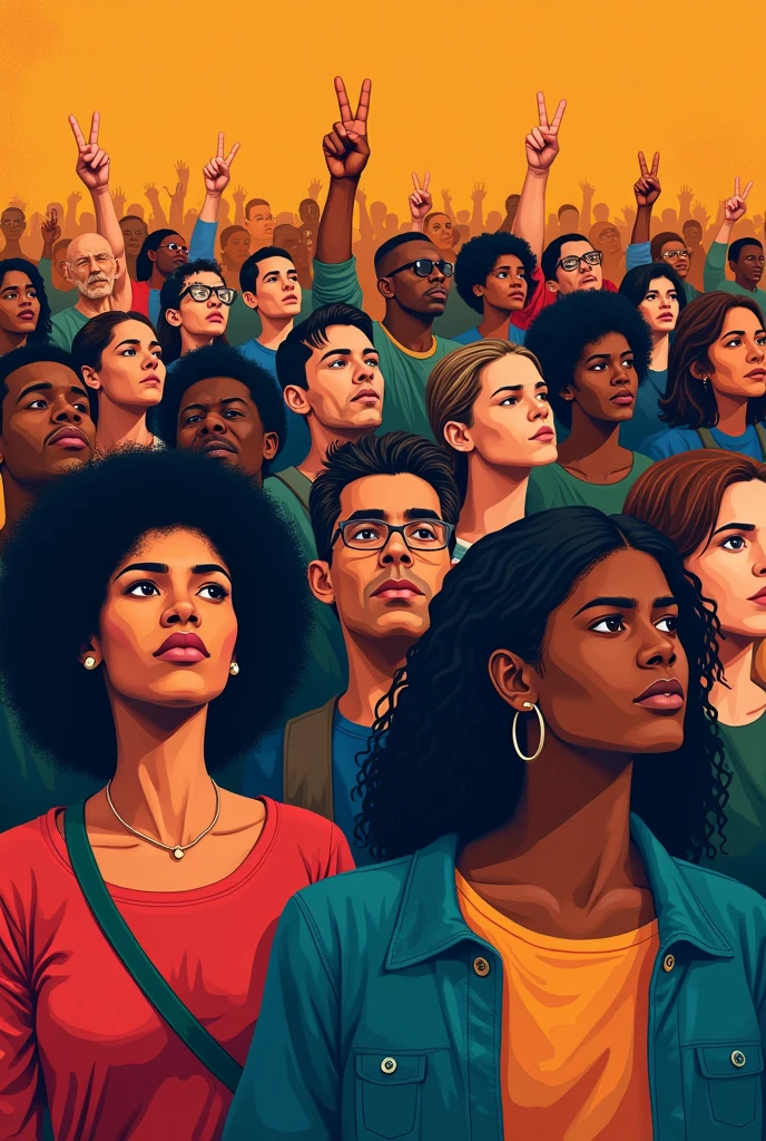 Create a poster about denouncing racism
