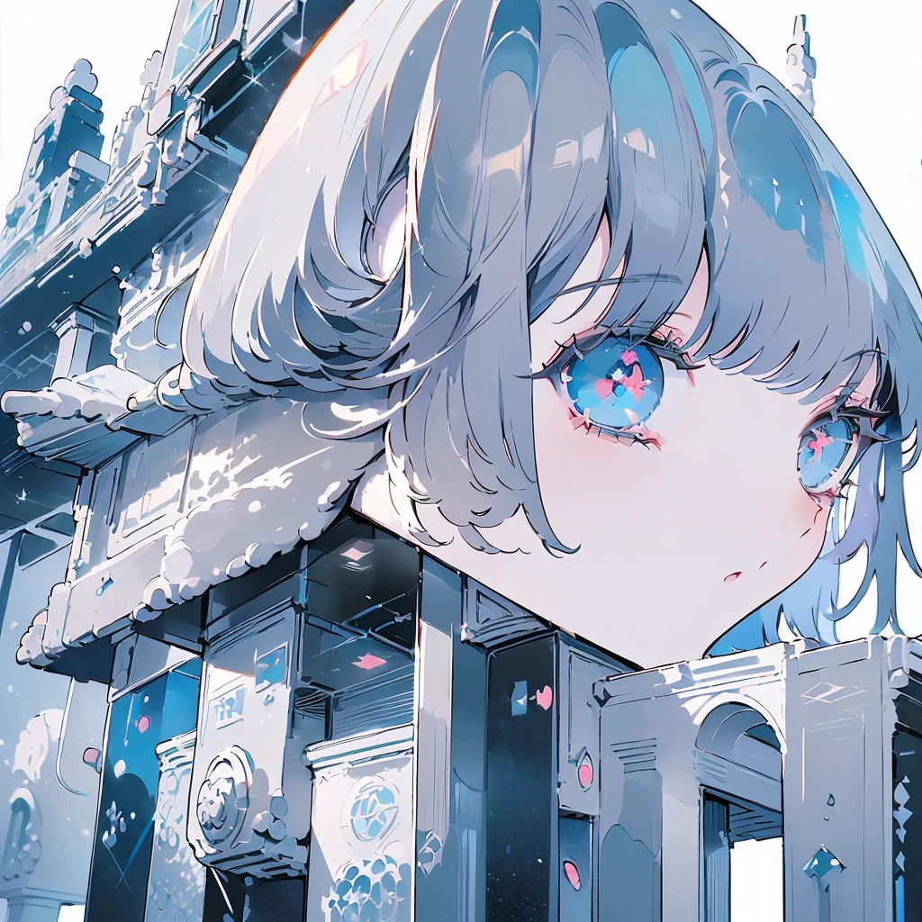 1girl,Depth of subject、Delicate lines、Precision in the details、(((Masterpieces、Highest quality、Masterpiece、Official Art、Super detailed、Dynamic composition、Triangular composition、Square Composition、S composition、X Composition、Perfect Anatomy)))、Anime Style、Original Hairstyle and Hair Color、Cute Original Clothes、White background、