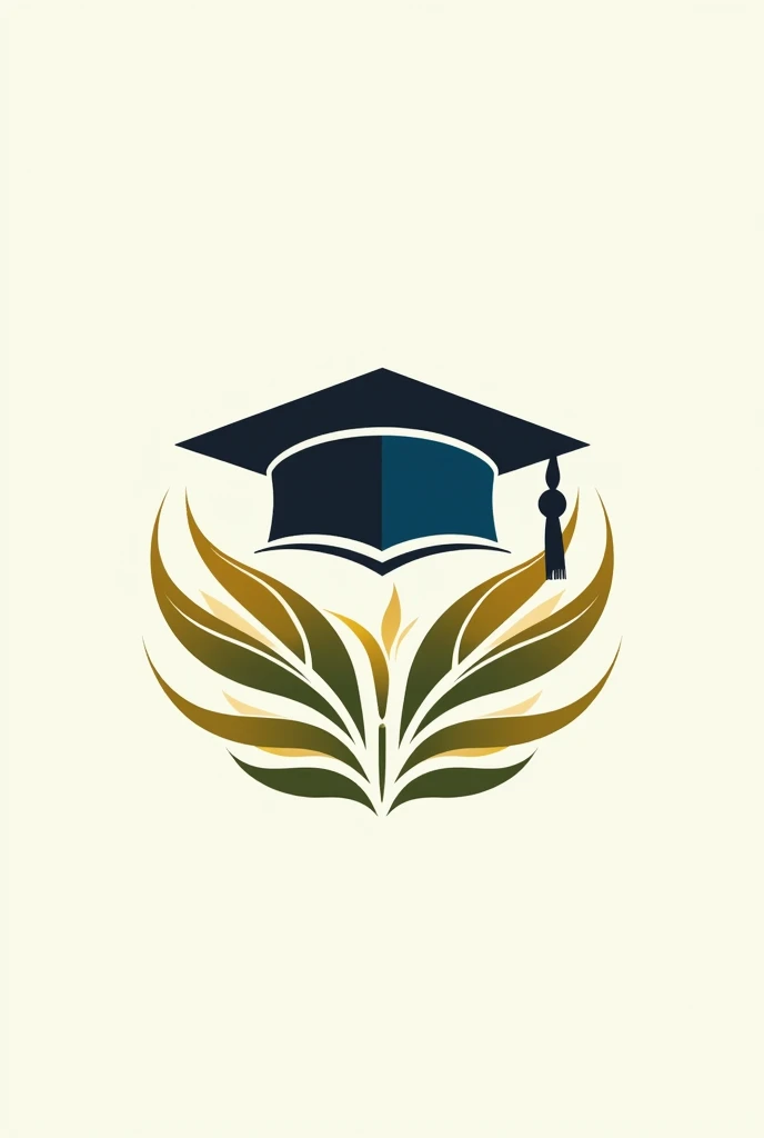 Brainiacs campus logo, graduation cap, paddy seeds