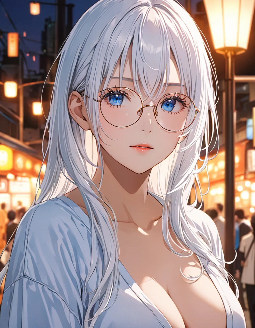 score_9, score_8_up, score_8, best quality, 4k, uncensored,rating_explicit,rating_questionable, anime_source, gojou satoru, genderswap \(mtf\), long hair, white hair, blue eyes, white eyelashes, depth of field, stunning color, (white eyelashes:1.5), female focus, BREAK, 1girl, mature, looking at the viewer, (eyewear on head, round eyewear), smile, smirking, grinning, cropped t-shirt, black joggers, BREAK, Animated by Mappa studio, perfect composition, BREAK, expressive, perfect face, perfect body,(masterpiece), (best quality), (ultra-detailed), very detailed, high detailed texture, 8k,