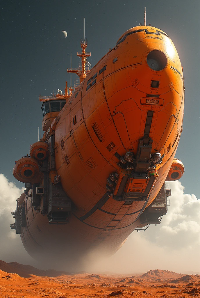 Spawns an orange heavy cargo spaceship all over the ship