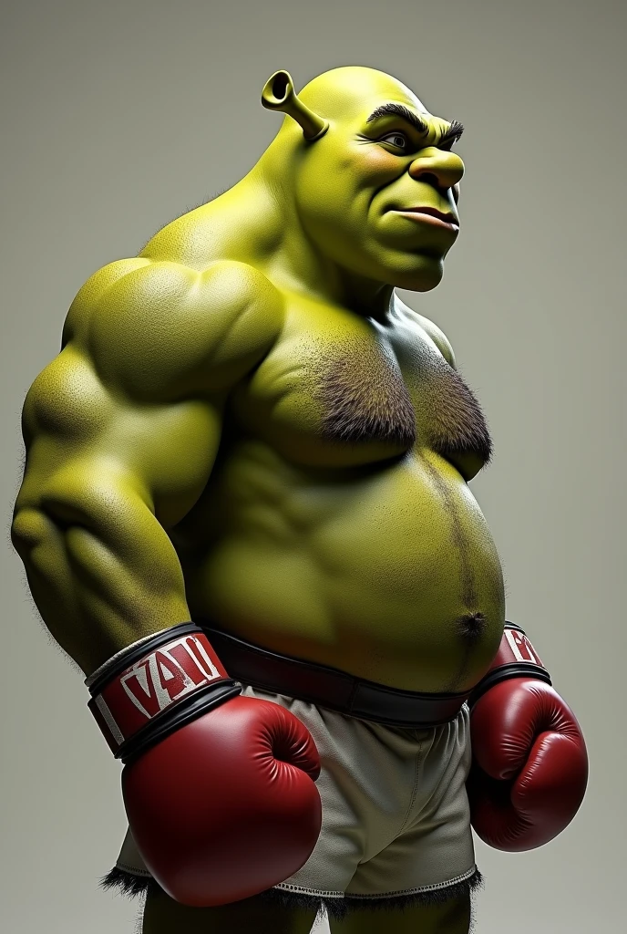 Side-profiled boxer Shrek