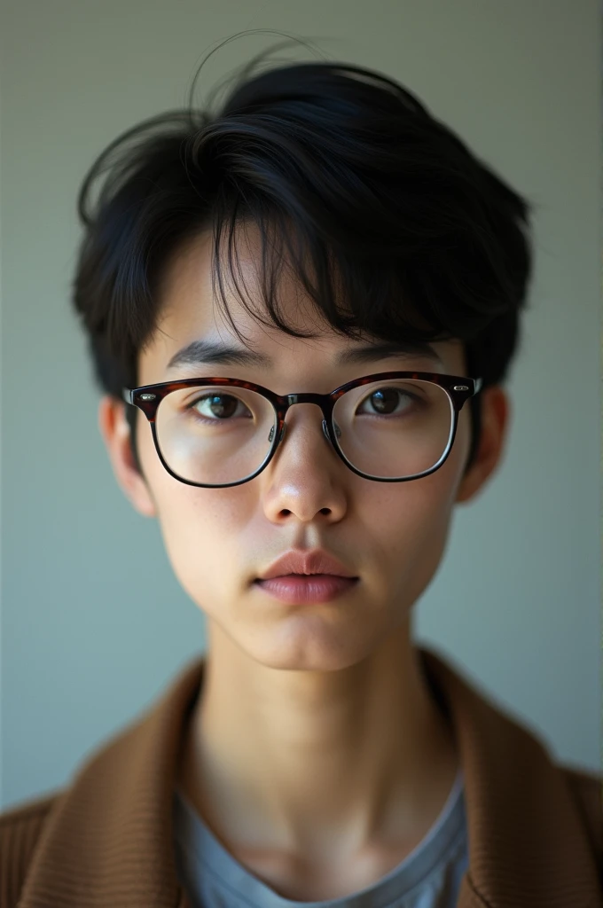 with two years of short hair and glasses