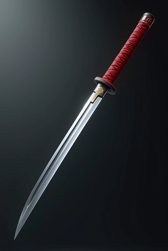 Japanese katana sword, red details 4k, detailded.