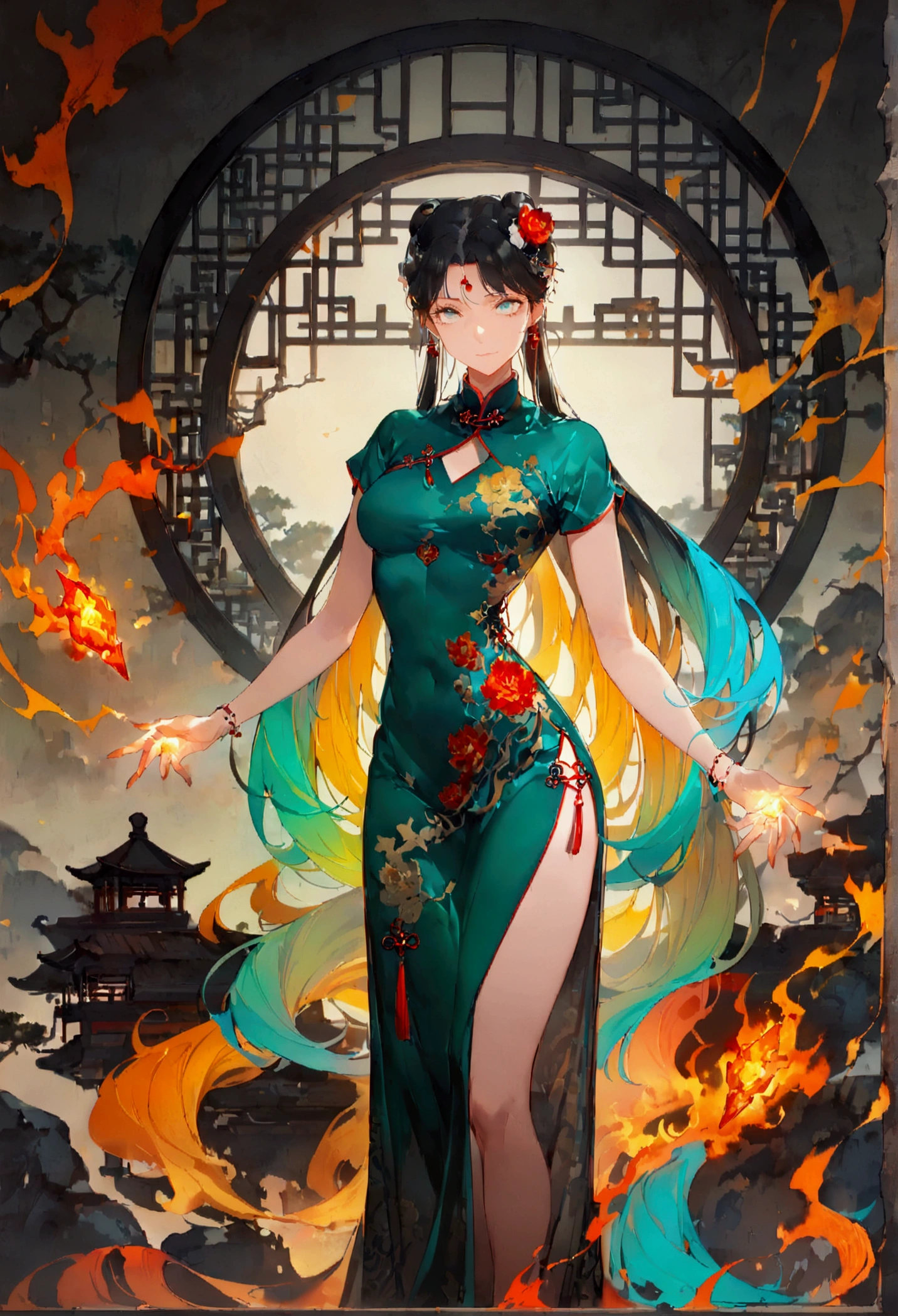 sexy clothes, (showing nipples),
extreemely detailed,
rpg game hero,
sexy, ancient chinese chity, night, red chinese lamps,
chromatic aberration, colorful lighting conditions, oily skin, closeup
nsfw, hair ornament, standing,
<lora:Hyung-Tae kim style XL v3:0.9> a woman, 1girl, Layered haircut, small boobs, flat chest, Curvy body, black eyes, Mint green hair, high definition photo, ultra detailed skin, ultra detailed face, small skin imperfections