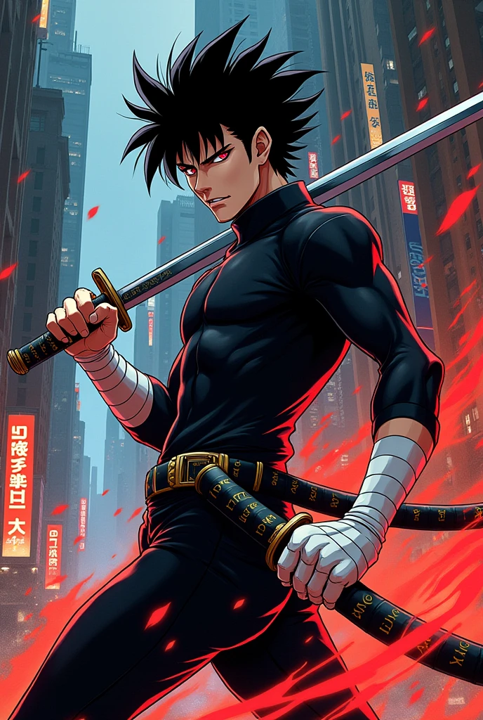 Do the Yu Yu Hakusho hiei with the Marvel comics style