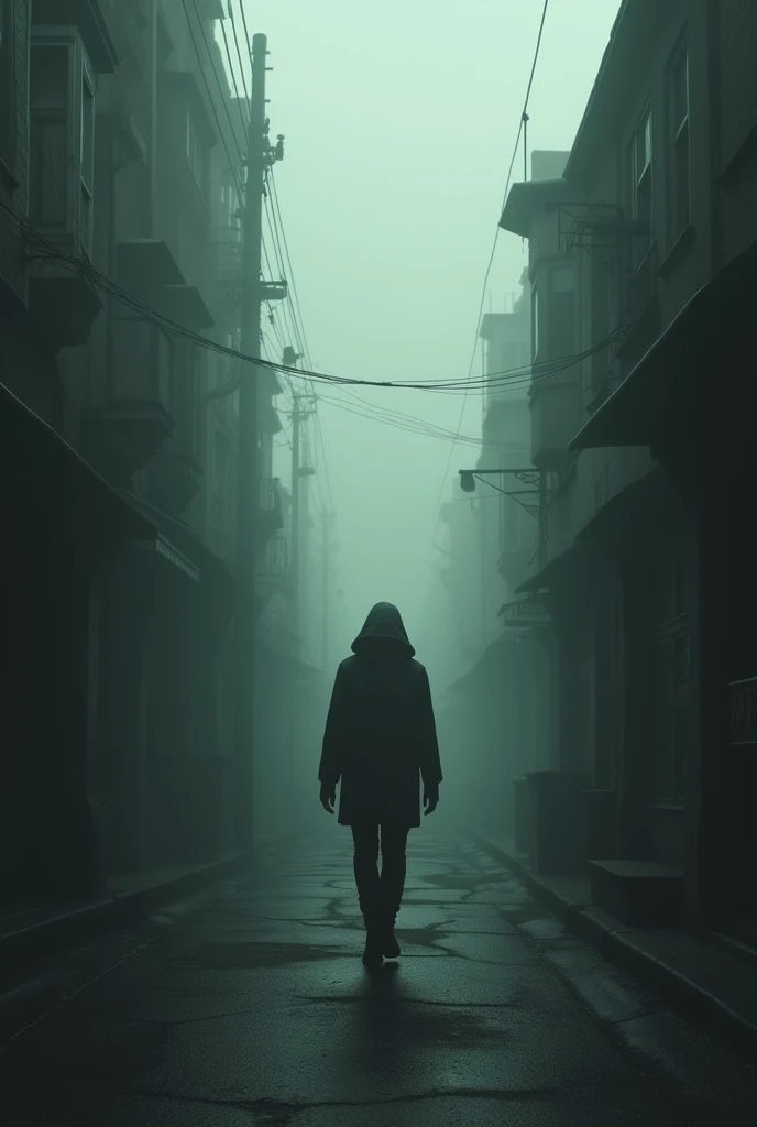 Dark opening, with a sad melody on the piano, accompanied by images of a lonely protagonist walking through deserted streets, surrounded by shadows that symbolize his thoughts. Colors are faded, reflecting the character's emotional state.