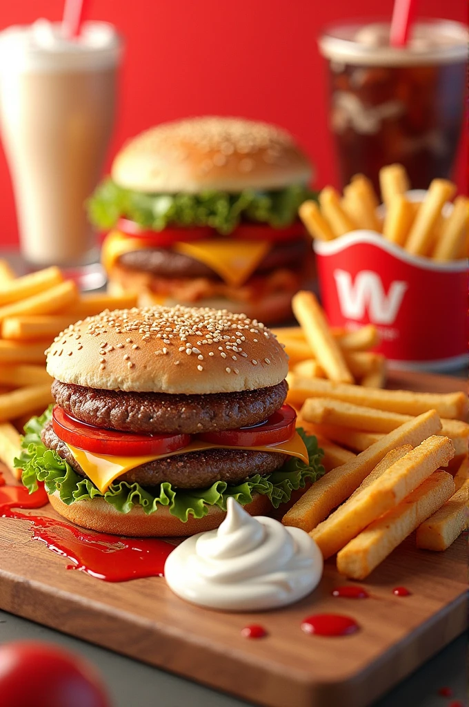 Menu for fast food with foods picture