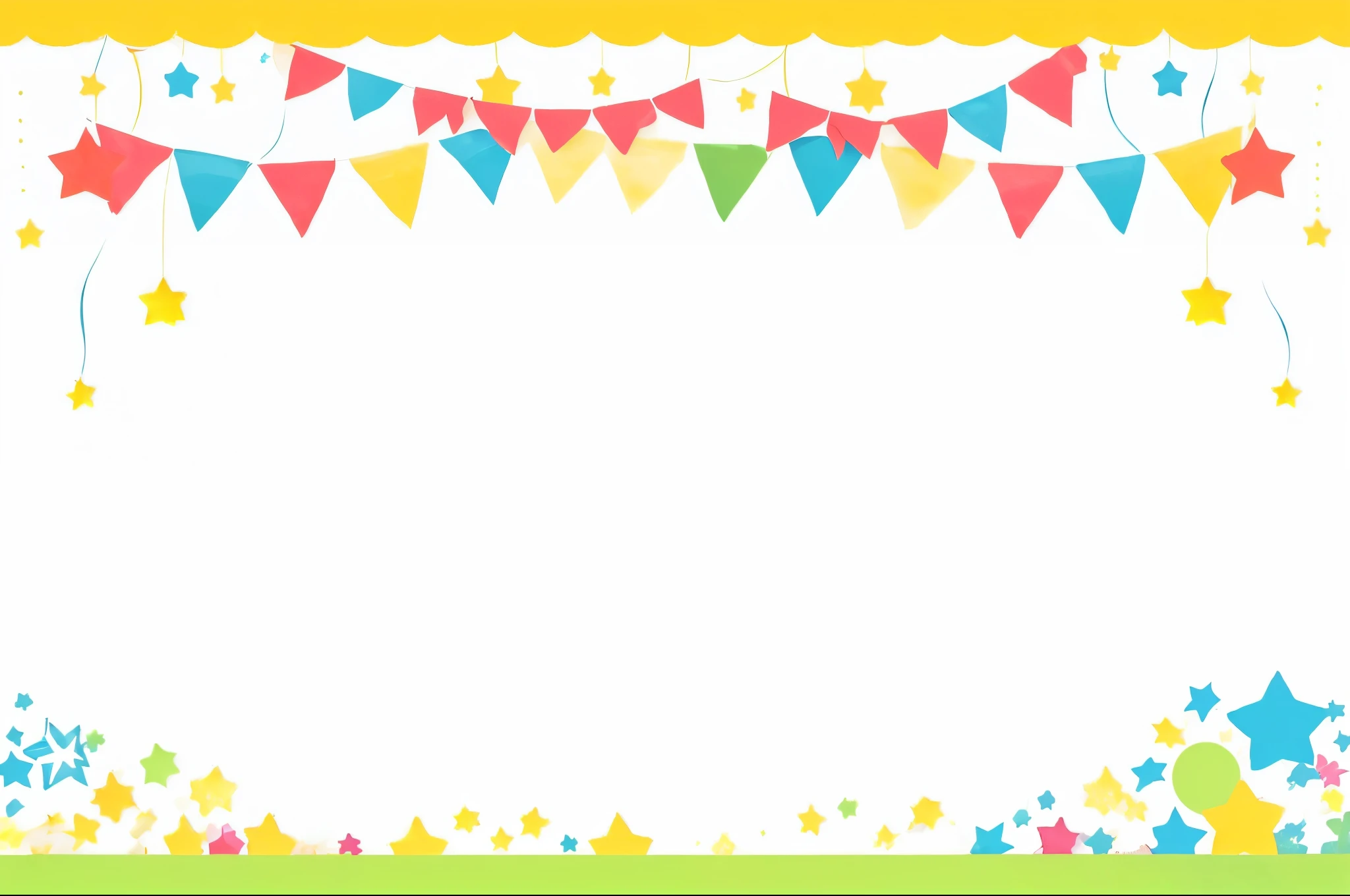 Here is a picture of a birthday card with stars on it。, carnival background, background(solid), on simple background, summer festival in background, stage background, Decorated height, background colorful, circus background, vivid background, carnival on the background, Bright and happy atmosphere, Wide Scene, basic background, ballroom background, poster background, Inside stylized borders, background space