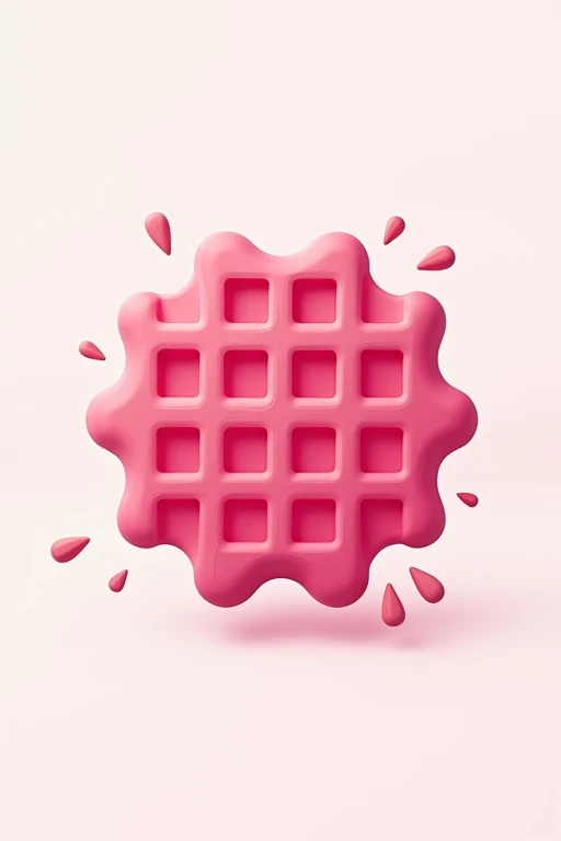 Pink logo associated with waffles