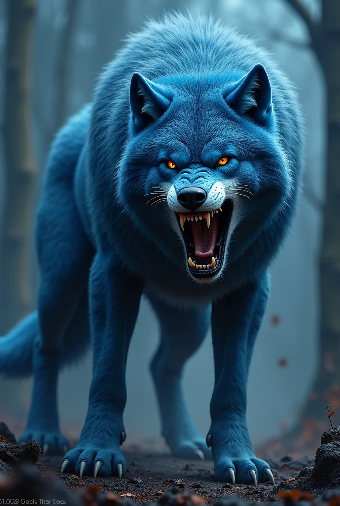 Blue hurt anime wolf 