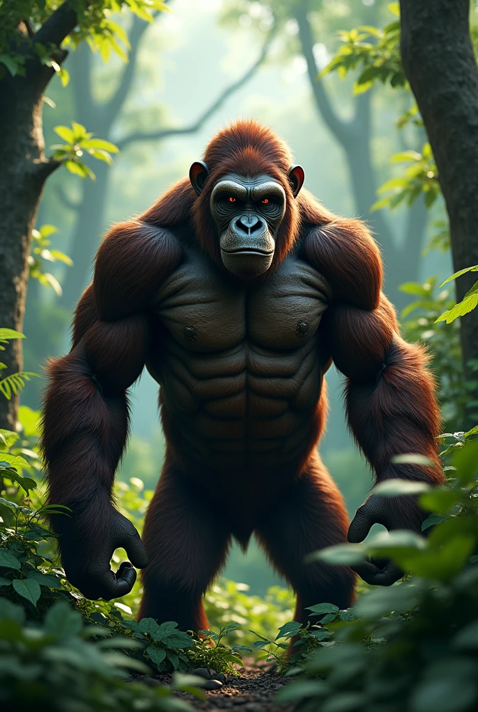 ape , greenery background,Channel logo