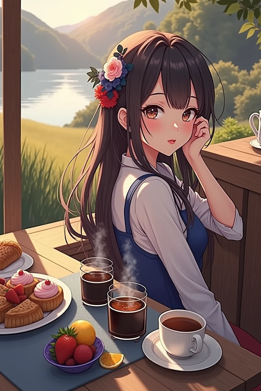 Afternoon tea、girl、moderno、elegant