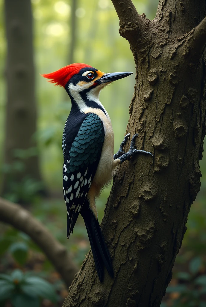 Ultra realistic woodpecker