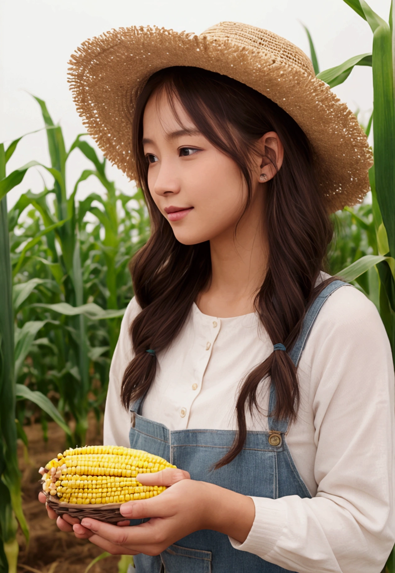 farm woman corn
