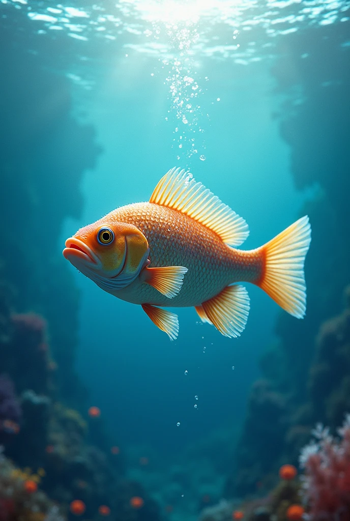 Tilapia coming out of the sea