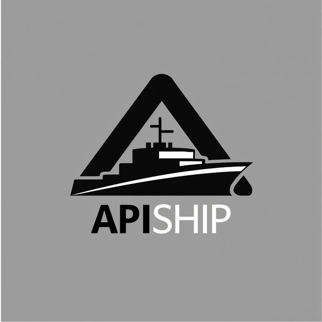 Logo (apiship) black and white good quality