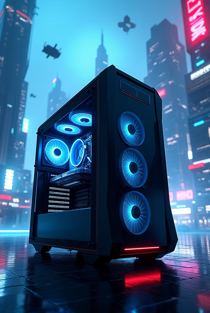 Image Create a futuristic background for a gaming pc
