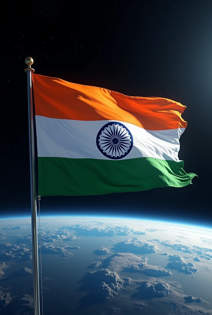India flag in space 
