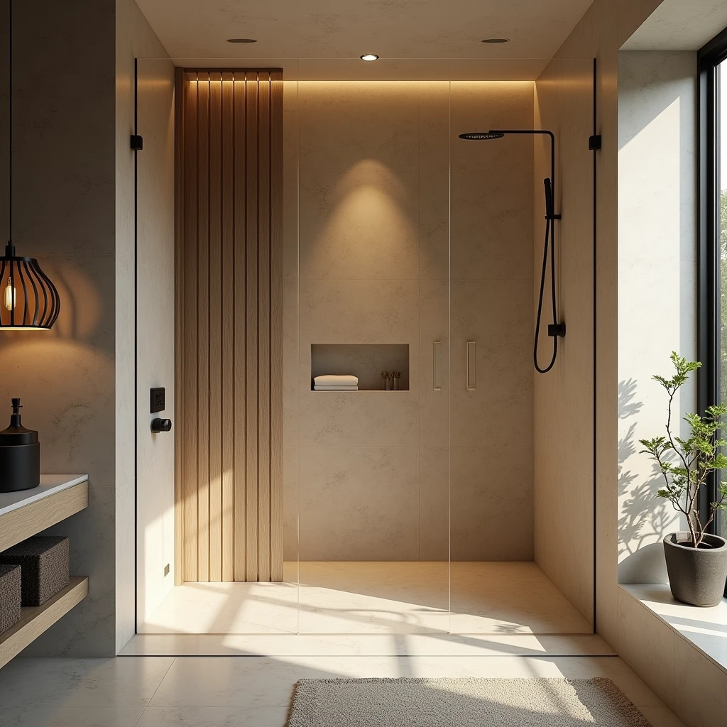 Create a Japanese-style luxury shower for me