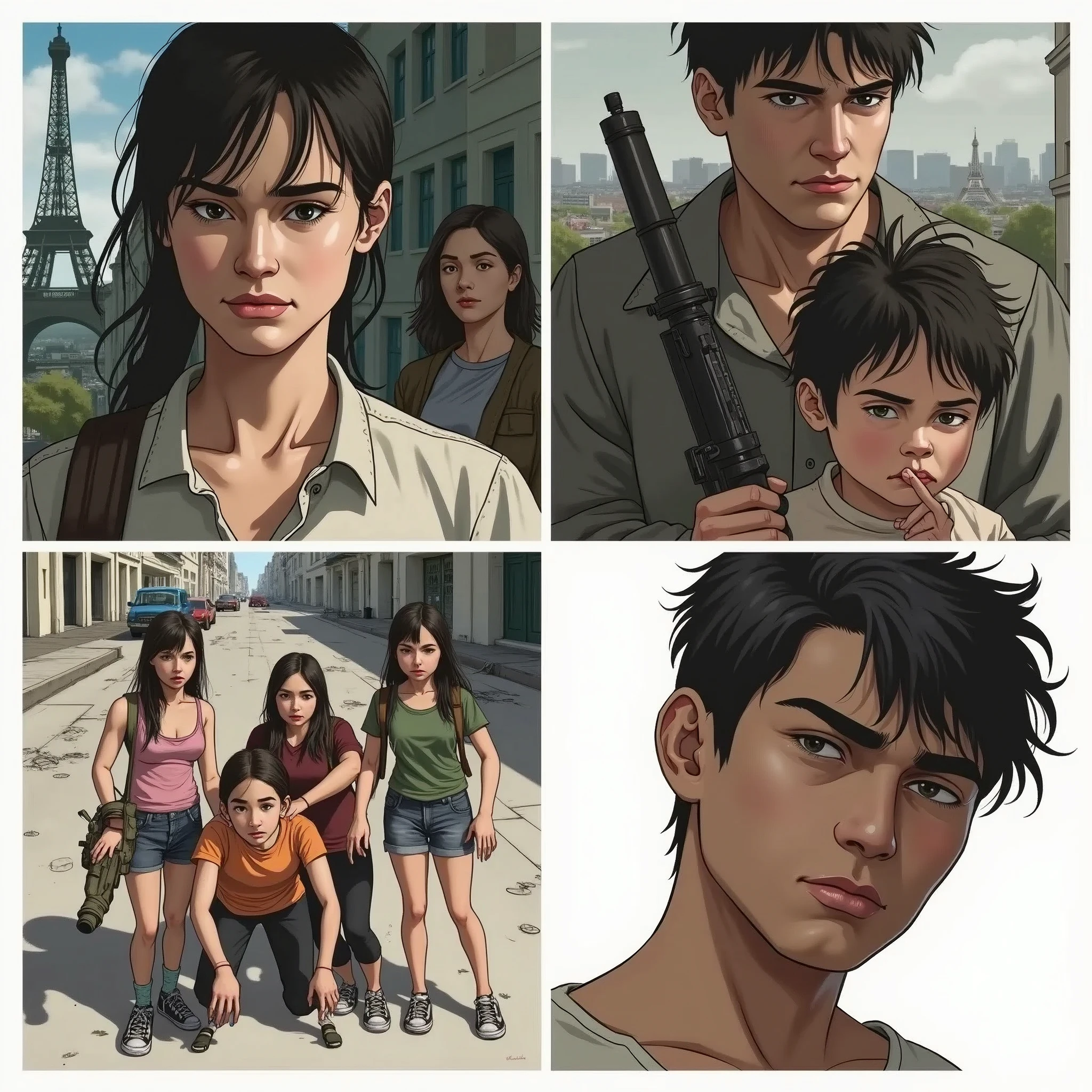 Five friends amidst the beginning of a zombie apocalypse in Paris