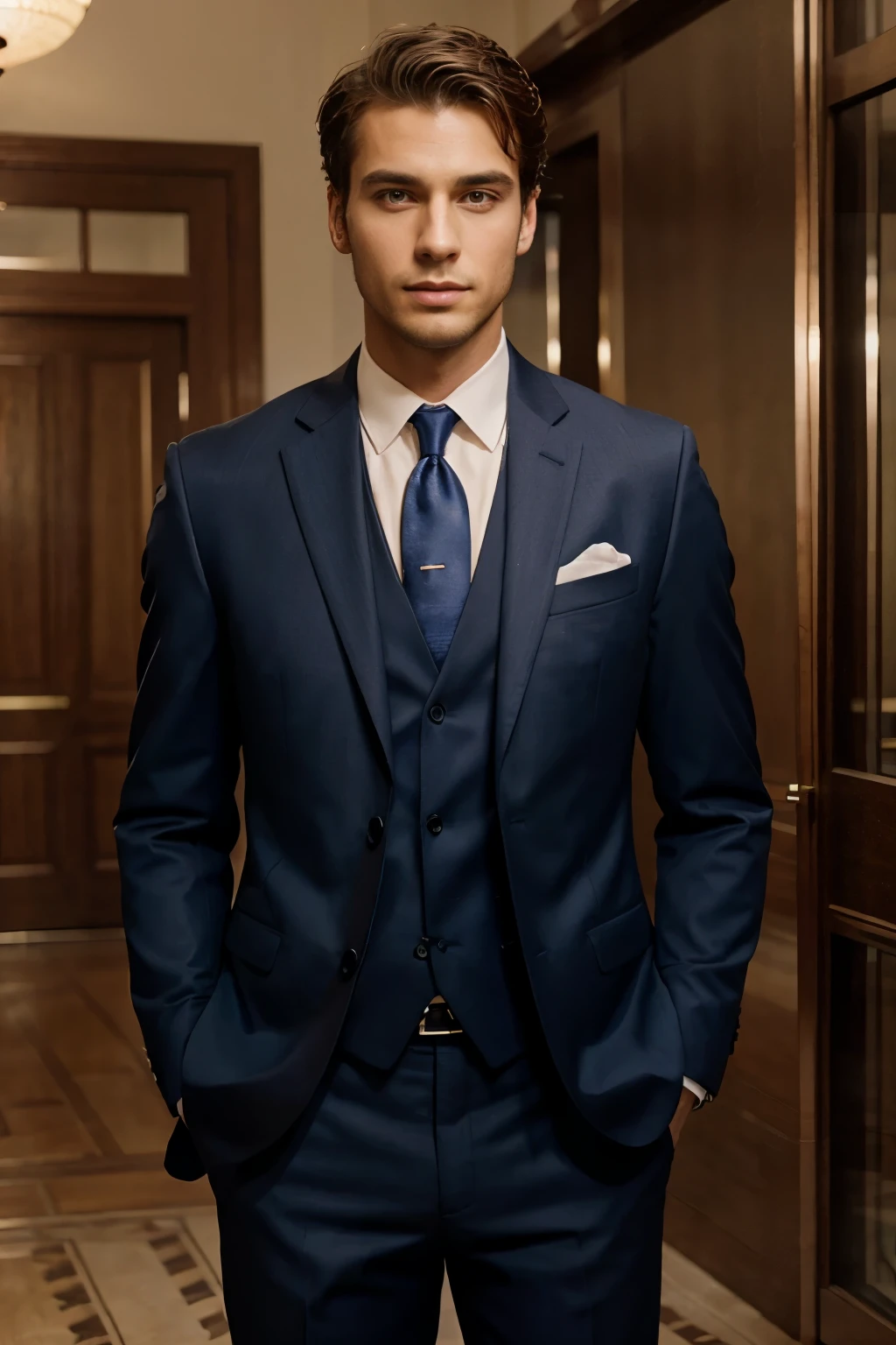 Handsome man, wearing suit, Gentleman,Portrait