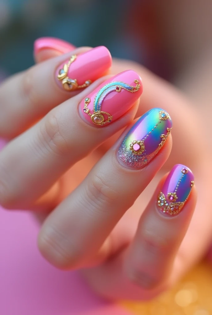 Give me some nail art ideas inspired by Seventeen's song LALALA
