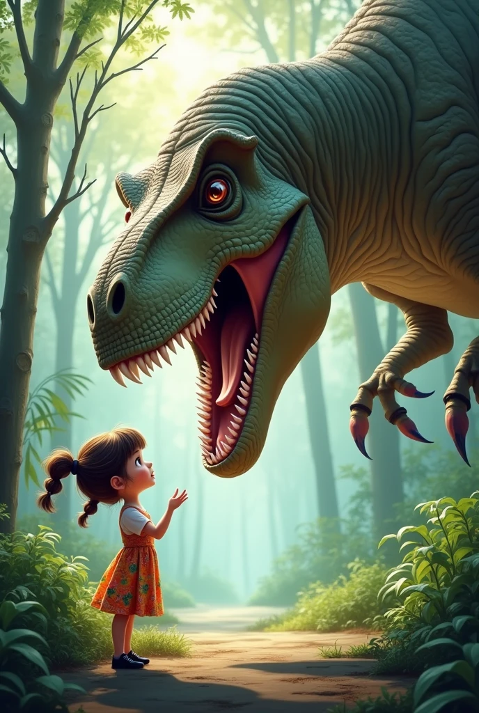 Agatka is eating a Tyrannosaurus Rex.