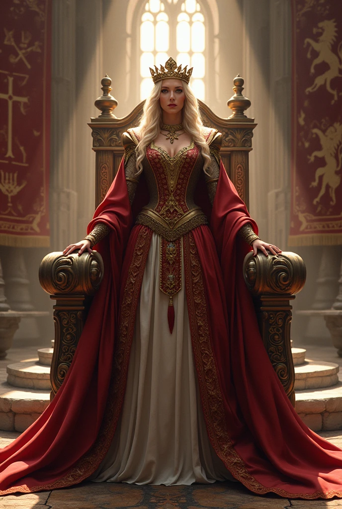 Create an image for a medieval book titled Queen of the Four Kingdoms