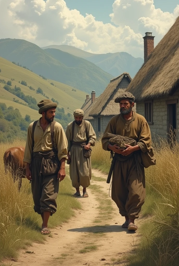 Generate three peasants