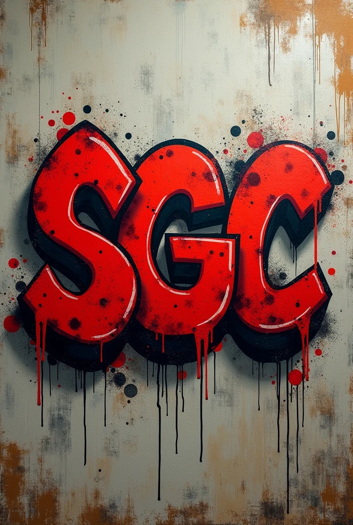 Do a Bomber style Graffiti with the letters SGC