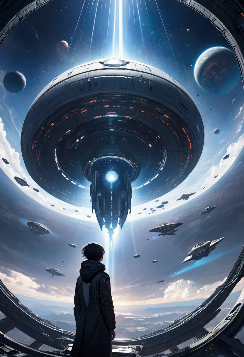 War, Sci-fi, higher technology, black holes in space, Alien or nonhuman, human, spaceship