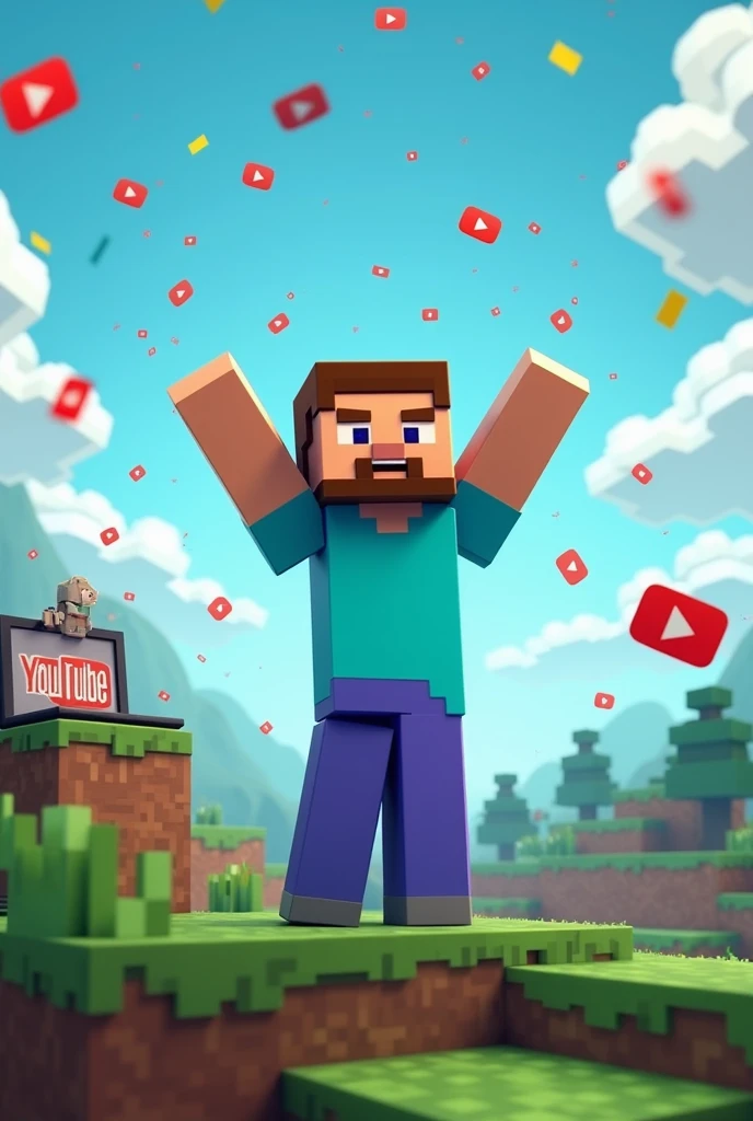 So close to 1k Minecraft steve youtube 1k subscribers