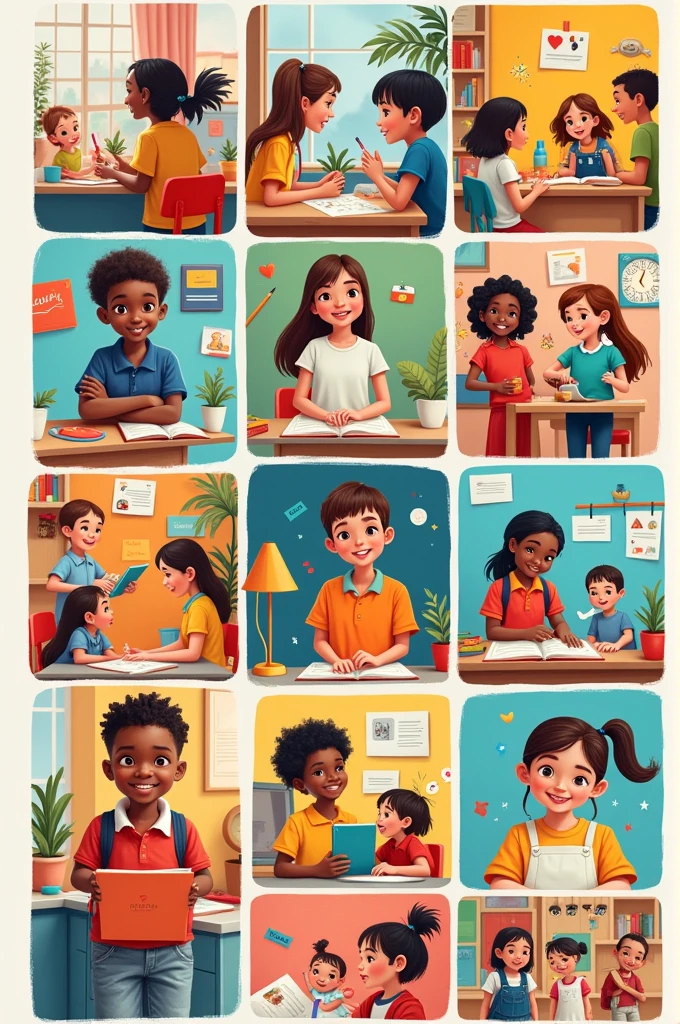 Show me moodboard images about primary education