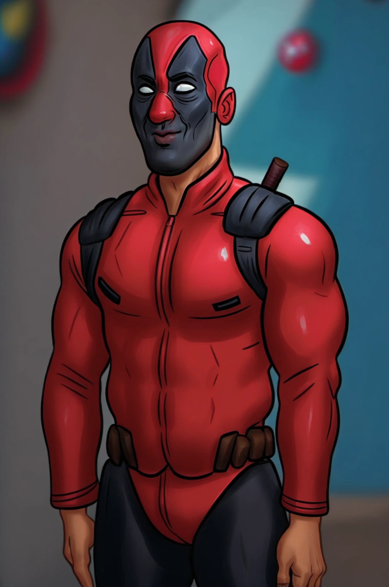 Um pombo Deadpool