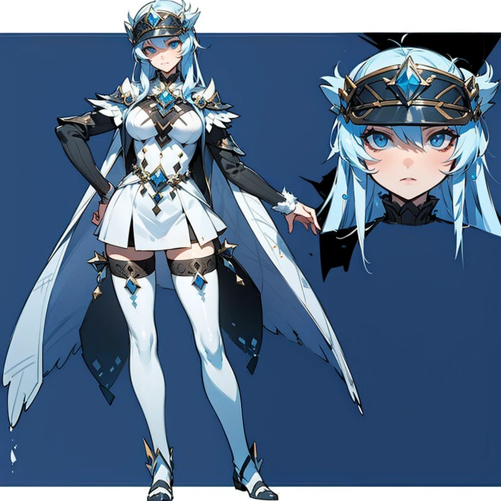 female charachter, 4 various pose, character design sheet,sexy, black long hair,rigid armor