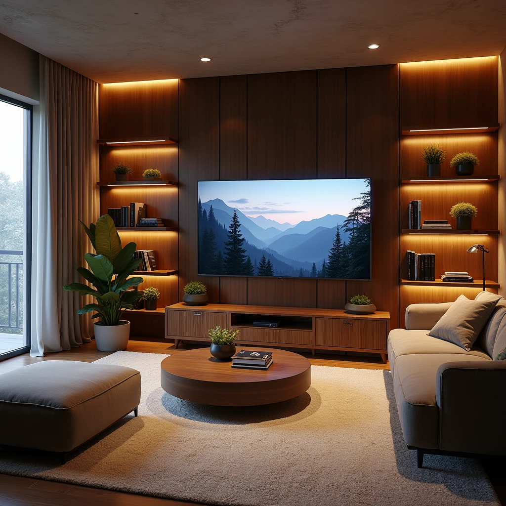 near the big TV room
