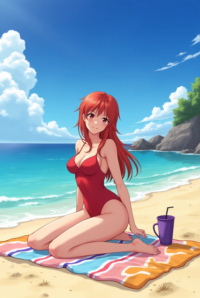 Asuka langley soryu enjoy day in beach
