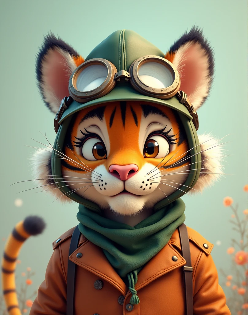 a whimsical caricature of an anthropomorphic “tiger” wearing a military mask 1890, soft pastel colors, ethereal punk atmosphere, ((Looney_Tunes art-style)), cartoon character, digital art, character design, hyperrealistic, detailed portrait, highly detailed, 4k, 8k, photorealistic, masterpiece, best quality, enhanced_nijistyle