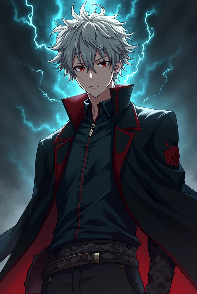 estilo Jujutsu Kaisen, Nagatō, curly, expensive,dark,An illustration