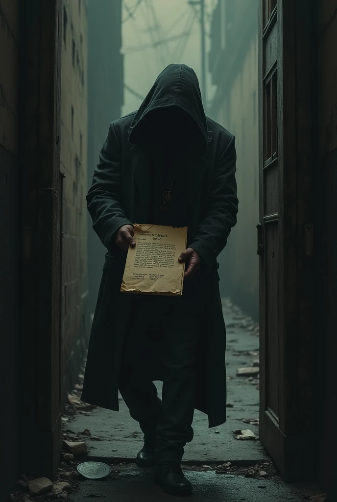 after World War II showing a slow woman slow envelope a chilling message: "This is the last shipment of the day. Beware of the witness."