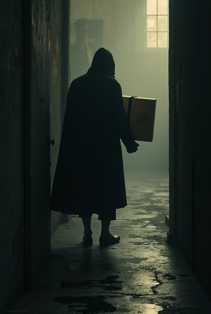 after World War II showing a slow woman slow envelope a chilling message: "This is the last shipment of the day. Beware of the witness."