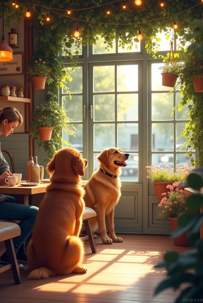 a dog-friendly cafe where we can bring our dog.
from far