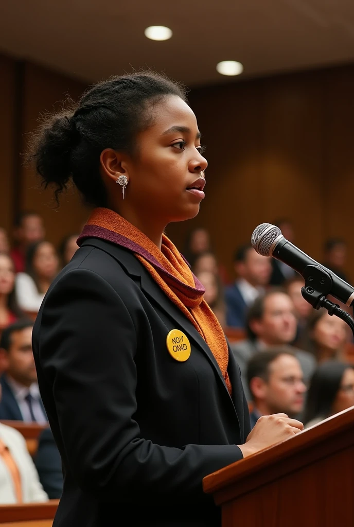 A student speaking out against sexual violence in the educational setting