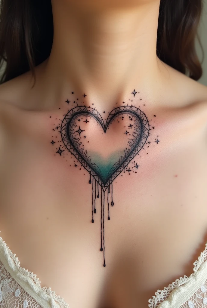 a tattoo design that represents the phrase "I love you to the bottom of my heart's well" 