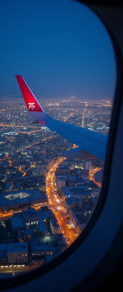 (Highest quality),(masterpiece:1.2),(Very detailed:1.2),Ultra-high resolution,RAW color photos,8k,Vast landscape photography,Realistic photos,Elaborate photos,View from the airplane window,Written boundary depth,Sharp focus,,Tokyo,Haneda Airport,Night view,Beautiful colors,Written boundary depth,Wide Light,Low contrast,Backlight,Sharp focus,Vibrant colors,mobile composition