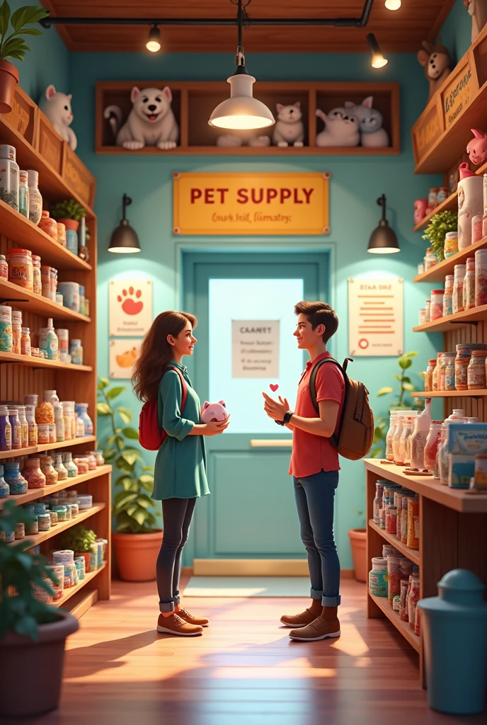 There is a pet supply store with tips for couples